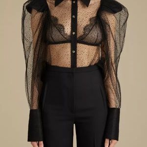 Khaite The Bell Top in Black Sparkle NEW